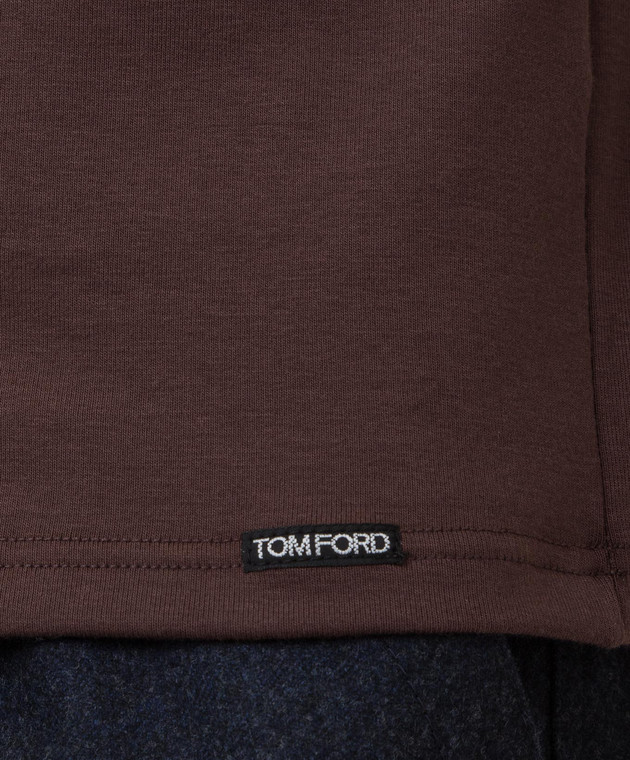 Tom Ford Коричневая футболка T4M081040 изображение 5