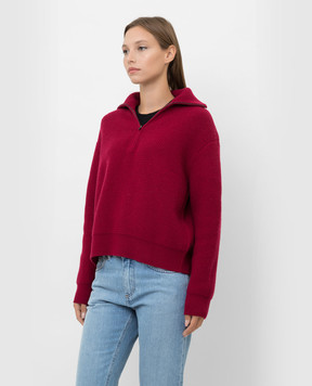 Loro Piana Розовый свитер из кашемира в узор FAL9352