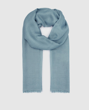 Loro Piana Блакитний шарф з кашеміру і шовку FAI0704