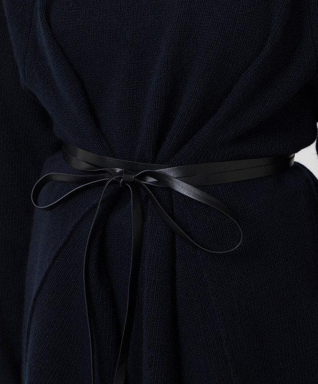 Valentino Темно-синий джемпер из шерсти и кашемира UB0KC19B61P изображение 5