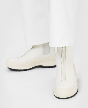 Jil Sander Білі шкіряні черевики JP37002A14513