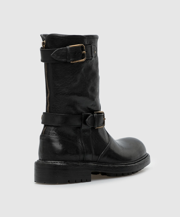 Dolce&Gabbana Черные кожаные ботинки A70032AW352 изображение 4