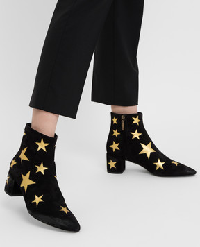 Saint Laurent Чорні замшеві ботильйони "Lou" 578901