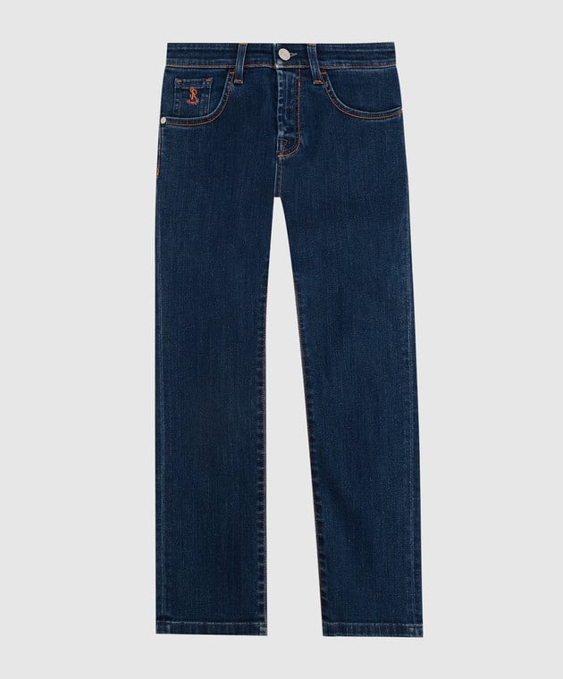 Stefano Ricci Children's dark blue jeans YFT6402100T1711