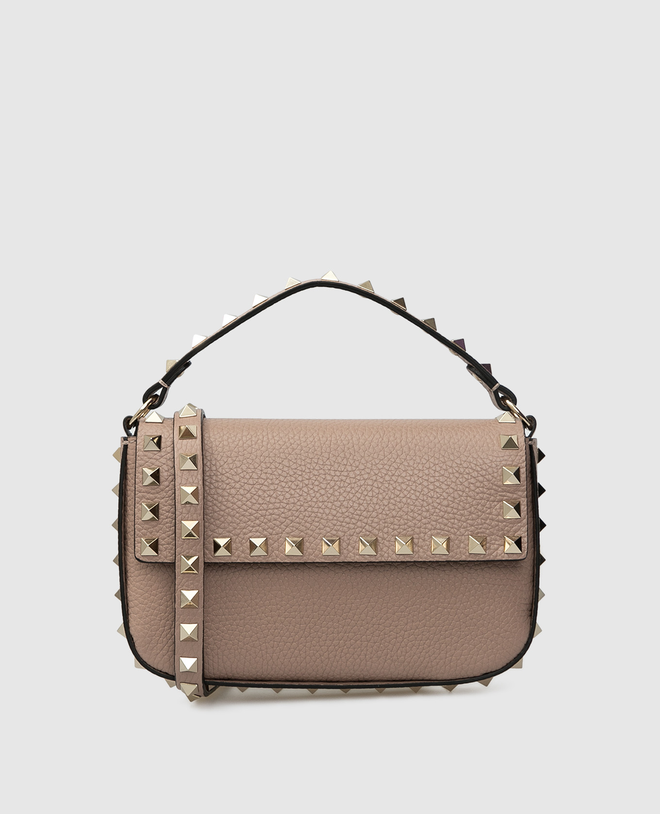 

Кожаная сумка "Rockstud" из зернистой кожи Valentino, Лиловый, Сумки