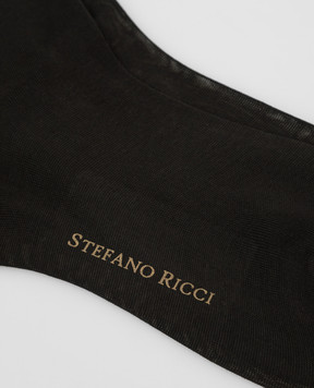 Stefano Ricci Темно-коричневі шкарпетки C009UN0006C009UN