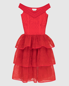 Alexander McQueen Красное платье 585197Q1AD2