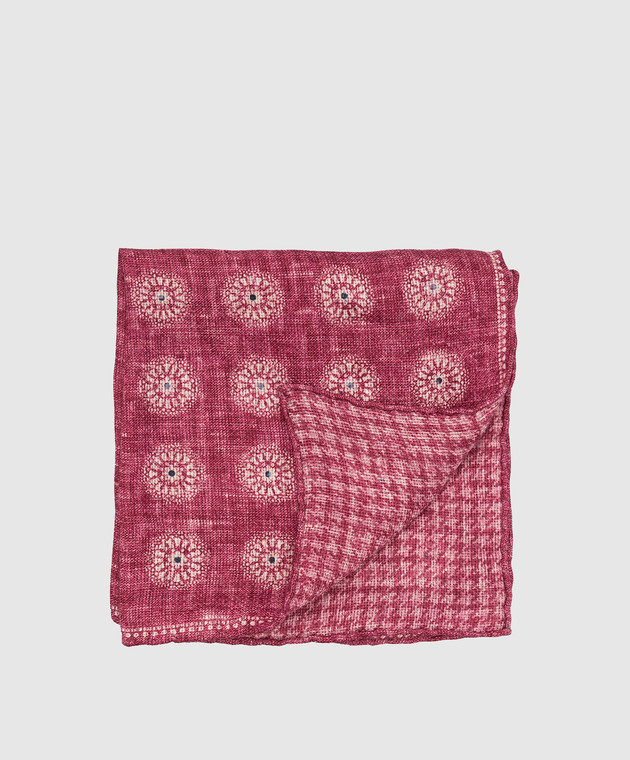 Brunello Cucinelli Patterned fuchsia linen scarf MQ8500091 image 4