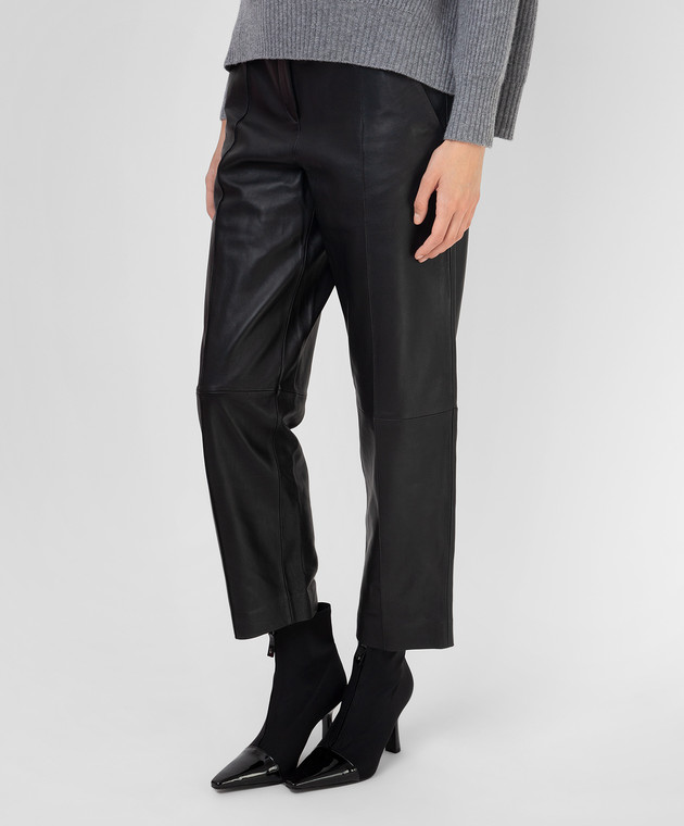 Yves Salomon Black leather pants 21WYP205XXAPXX image 3