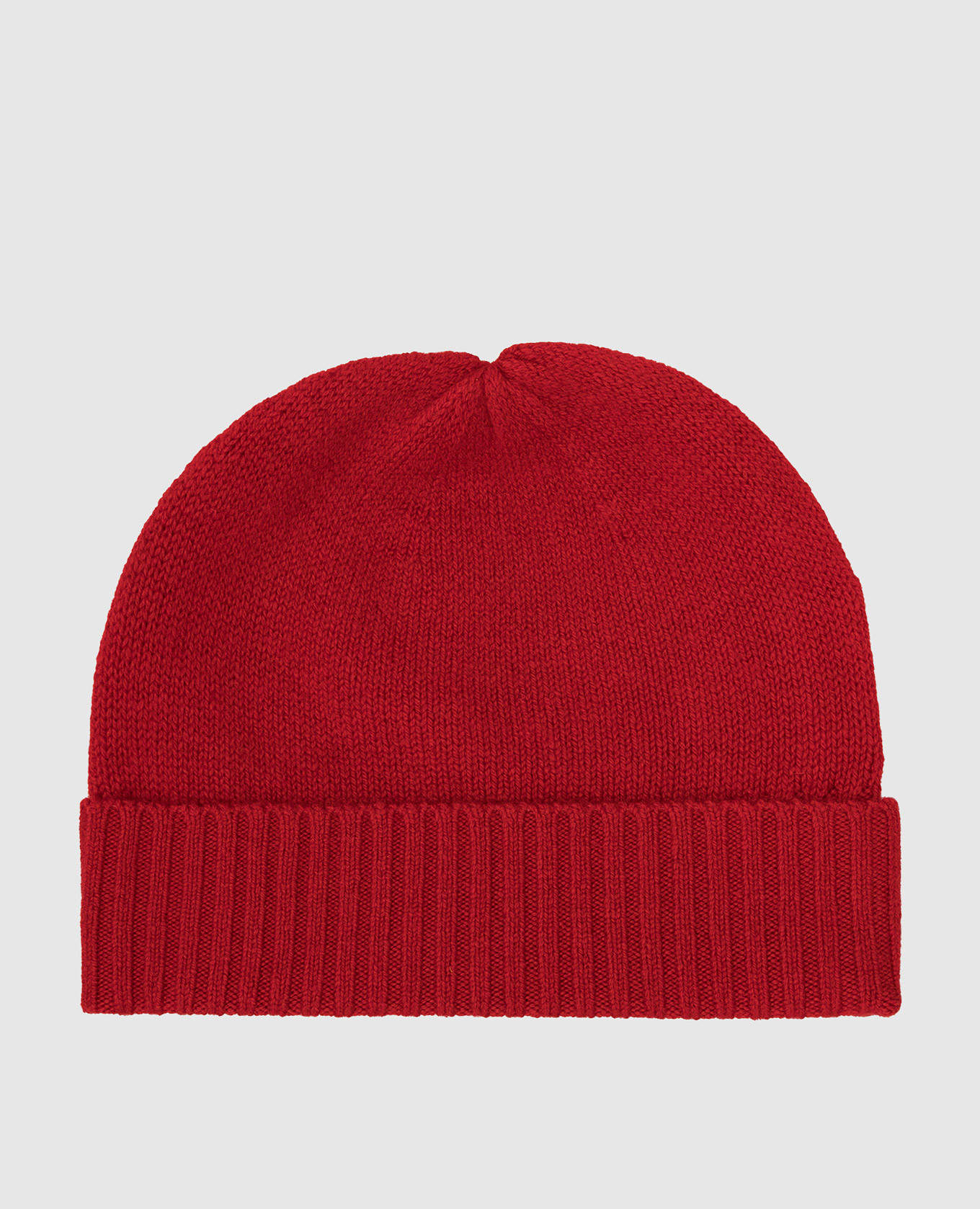 Красная шапка-бини из кашемира