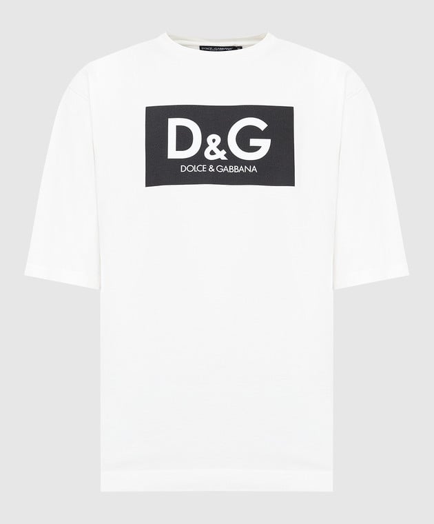 Dolce&Gabbana Біла футболка з принтом логотипу G8NG4THU7IL