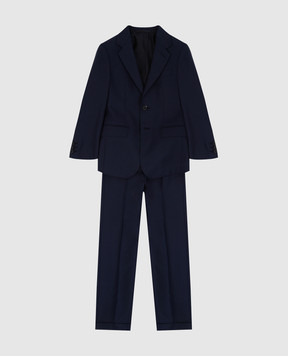 Stefano Ricci Дитячий темно-синій костюм із вовни Y1SF371900HB0041