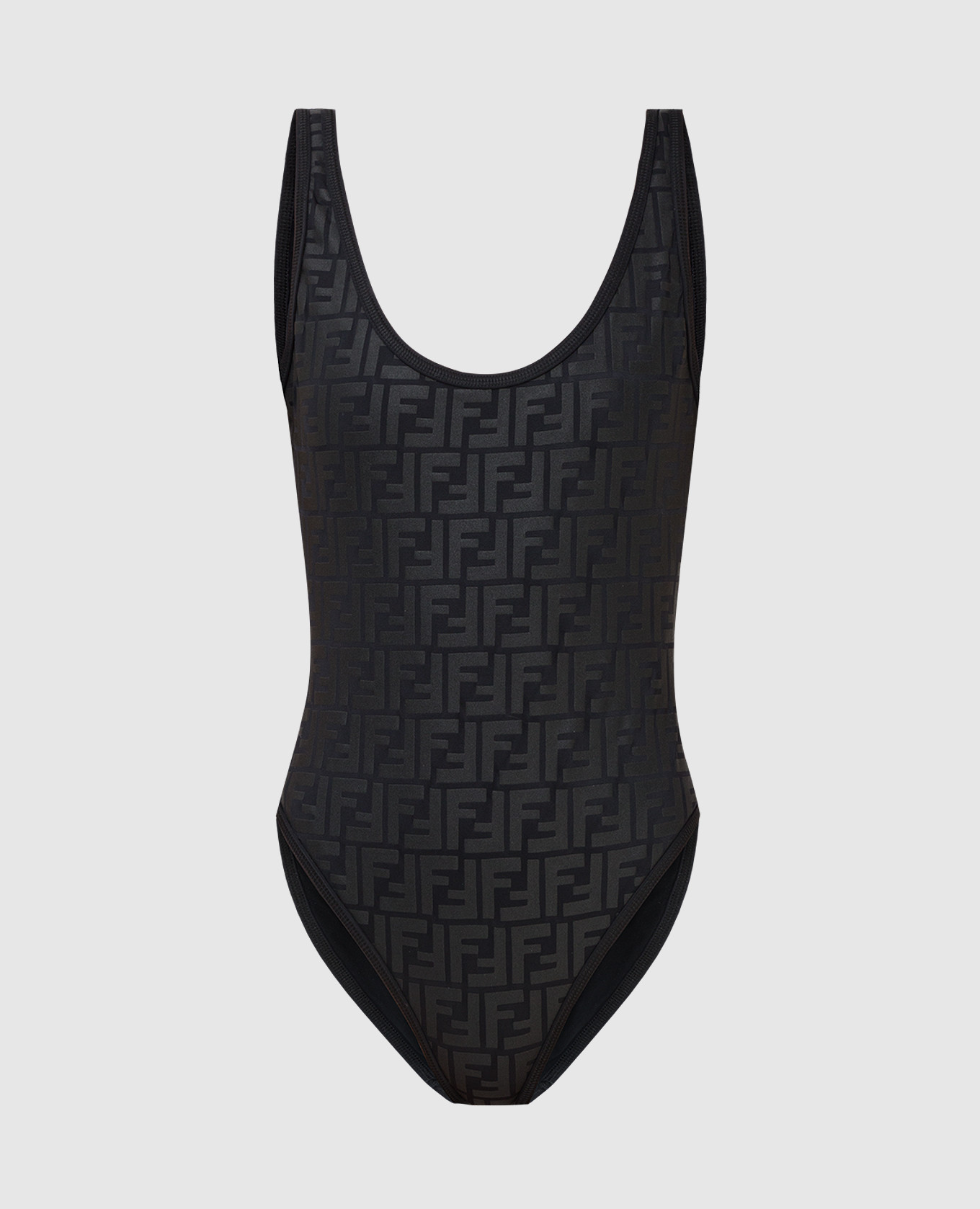 Black swimsuit with textured pattern "FF"