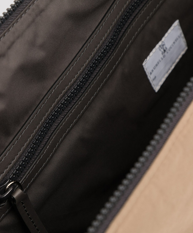 Brunello Cucinelli Темно-бежевая сумка MLR52700PE изображение 4