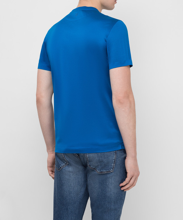 Primo Imperatore Синяя футболка с коротким рукавом J23PS изображение 4