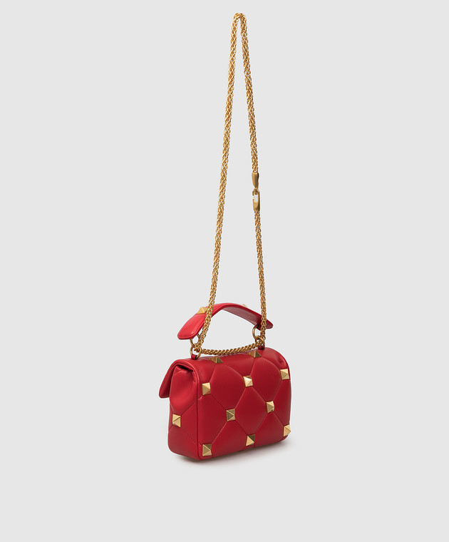 Valentino Красная сумка Roman Stud из кожи наппа WW2B0I82BSF изображение 3