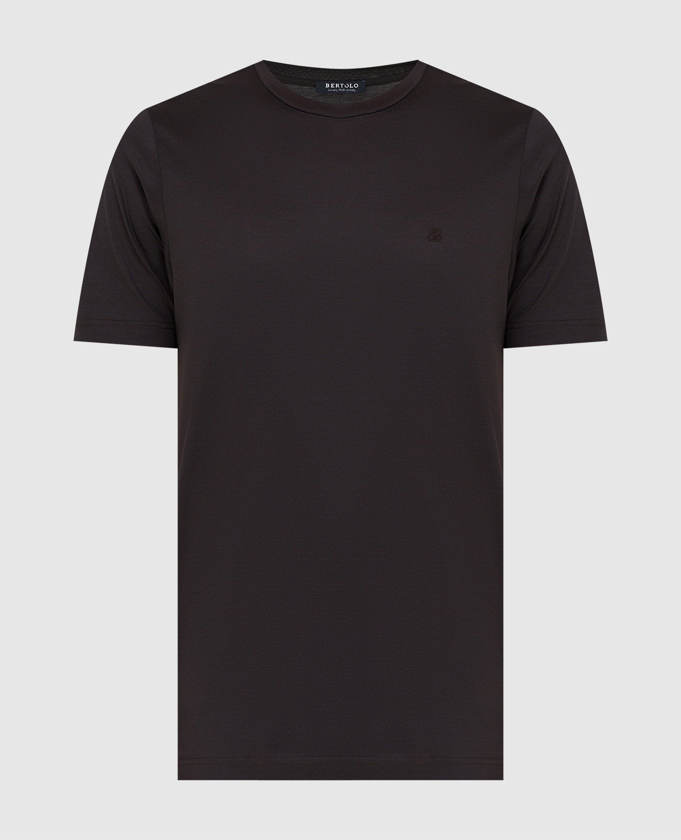 Темно-серая футболка с вышивкой эмблемы