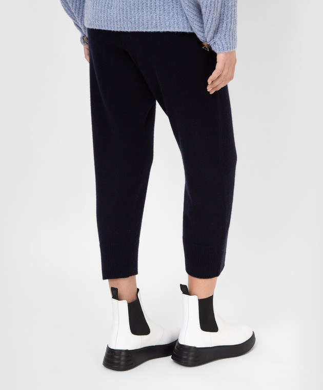 The Row Темно-синие брюки Dahlia из кашемира 5789Y187 изображение 4