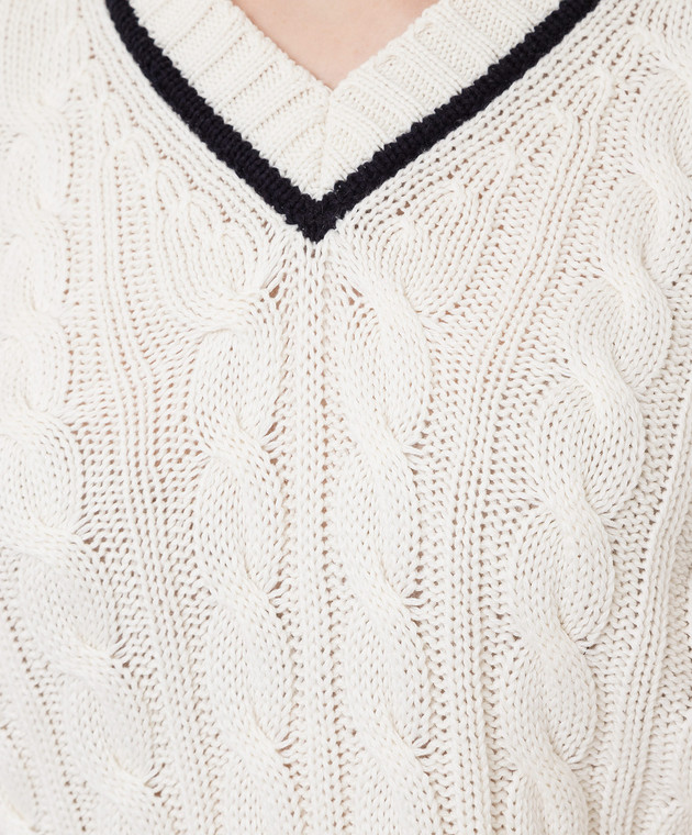 Max Mara Светло-бежевый пуловер BELGICA изображение 5