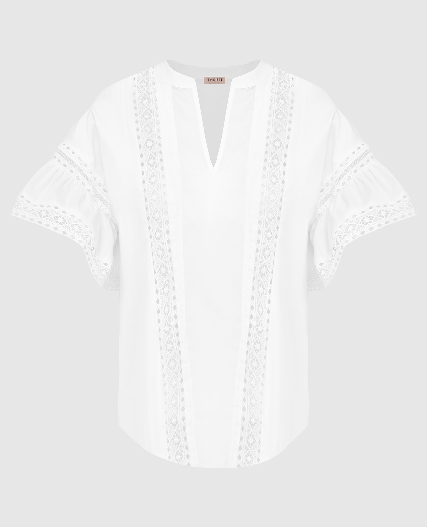 

Белый топ с кружевными вставками Twin Set, Топы