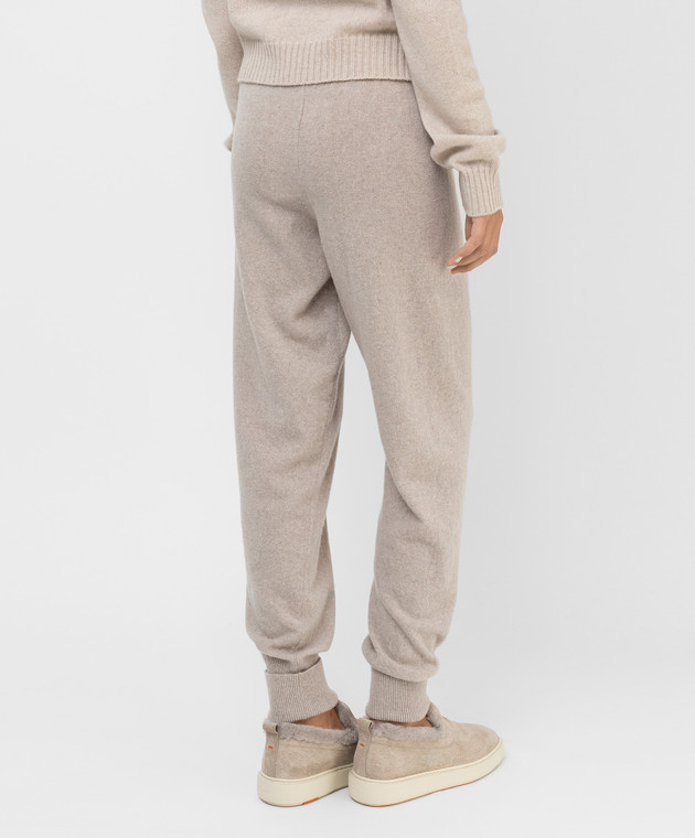 Babe Pay Pls Light beige wool and cashmere joggers DFB034 image 4