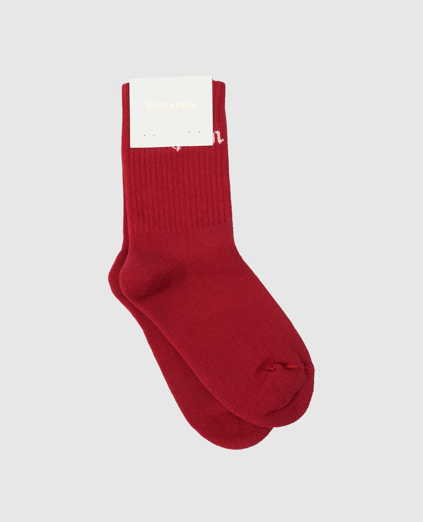 Детские красные носки с узором логотипа