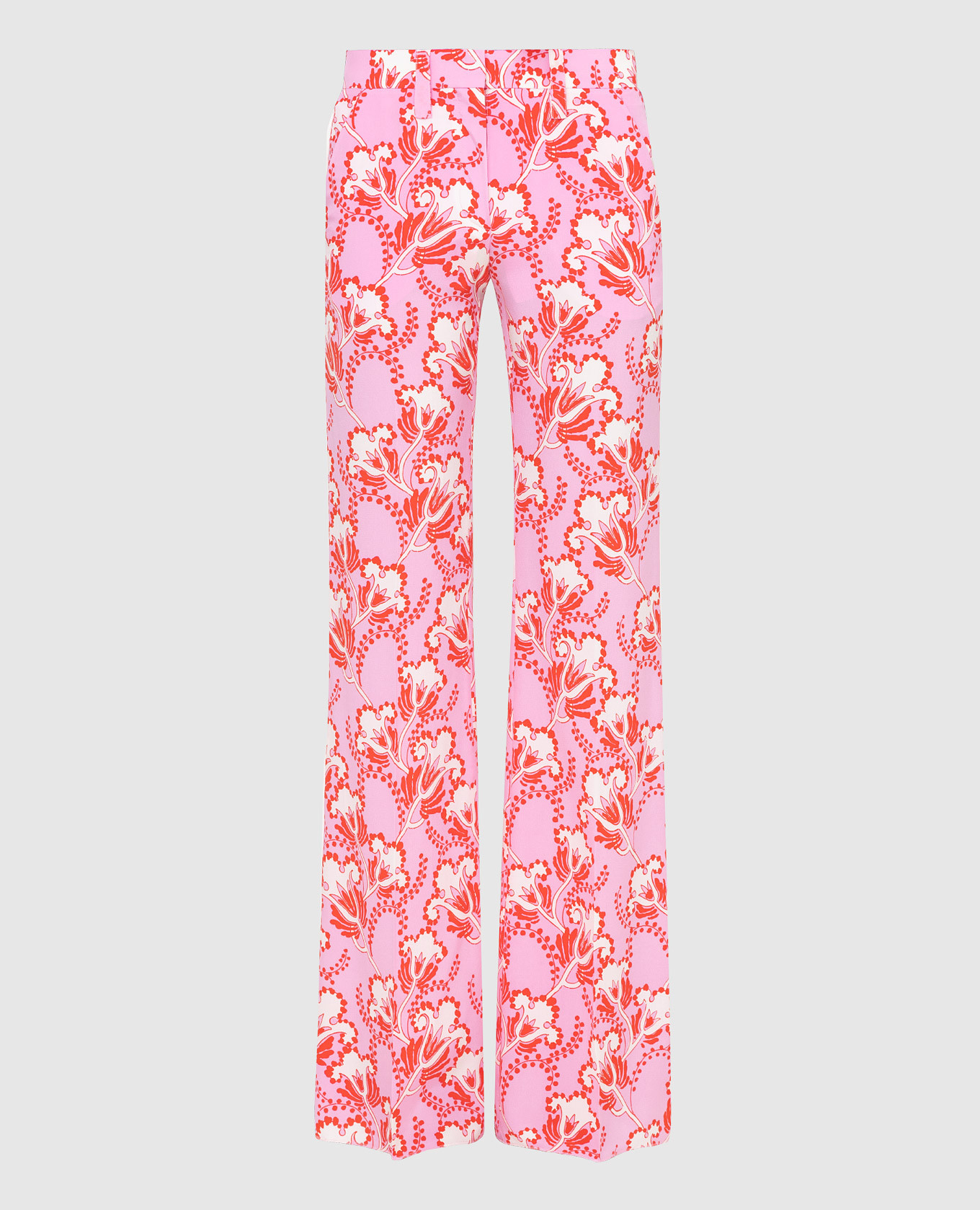 Розовые брюки из шелка