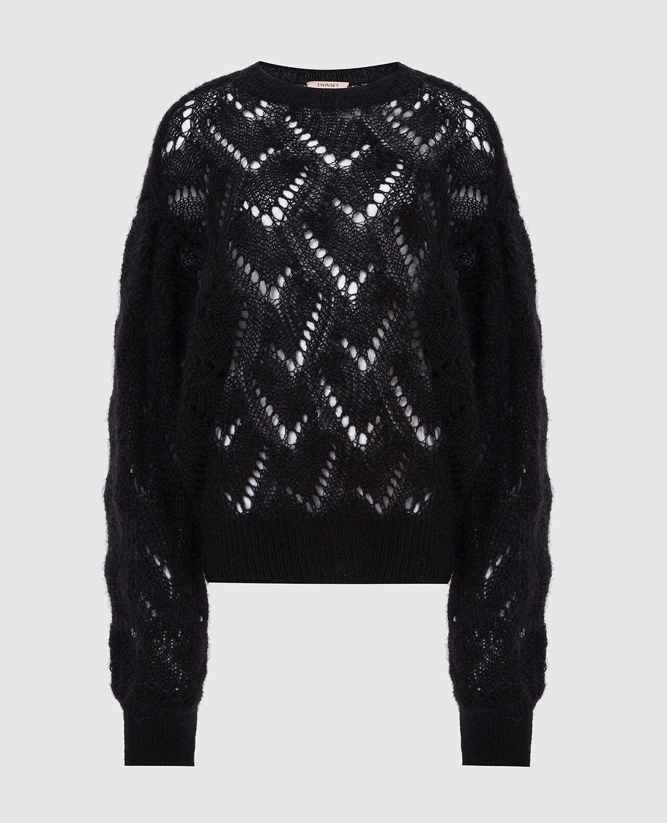 

Черный ажурный свитер, Свитера