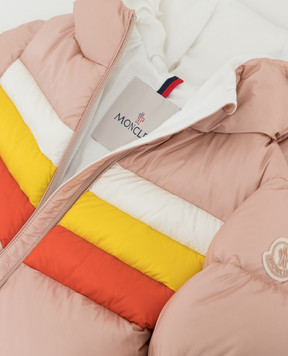 Moncler ENFANT Детский пуховый комбинезон с контрастными вставками 1G5251053048