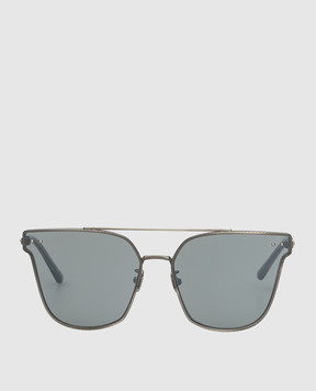 Bottega Veneta Солнцезащитные очки в тонкой оправе с элементами Intrecciato BV0140S30001684