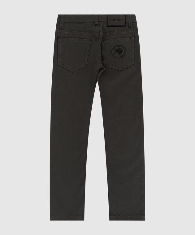 Stefano Ricci Children's gray jeans YFT8400030YKNE image 2