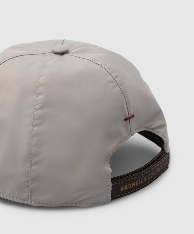 Brunello Cucinelli Серая кепка с вышивкой эмблемы MM45A9985 изображение 4