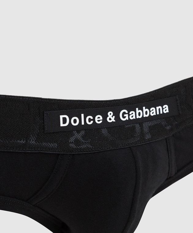 Dolce&Gabbana Черные трусы с узором логотипа M3D31JOUAIG изображение 3