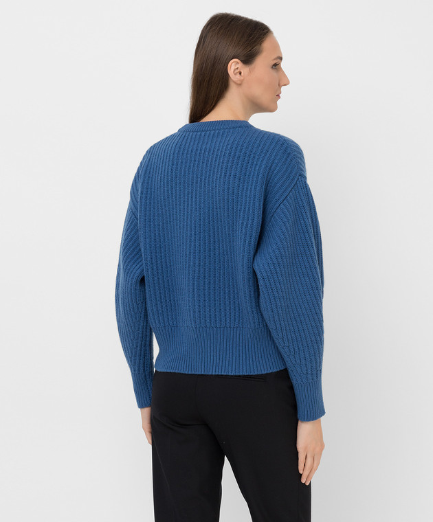 Allude Blue wool and cashmere sweater 21517603 image 4