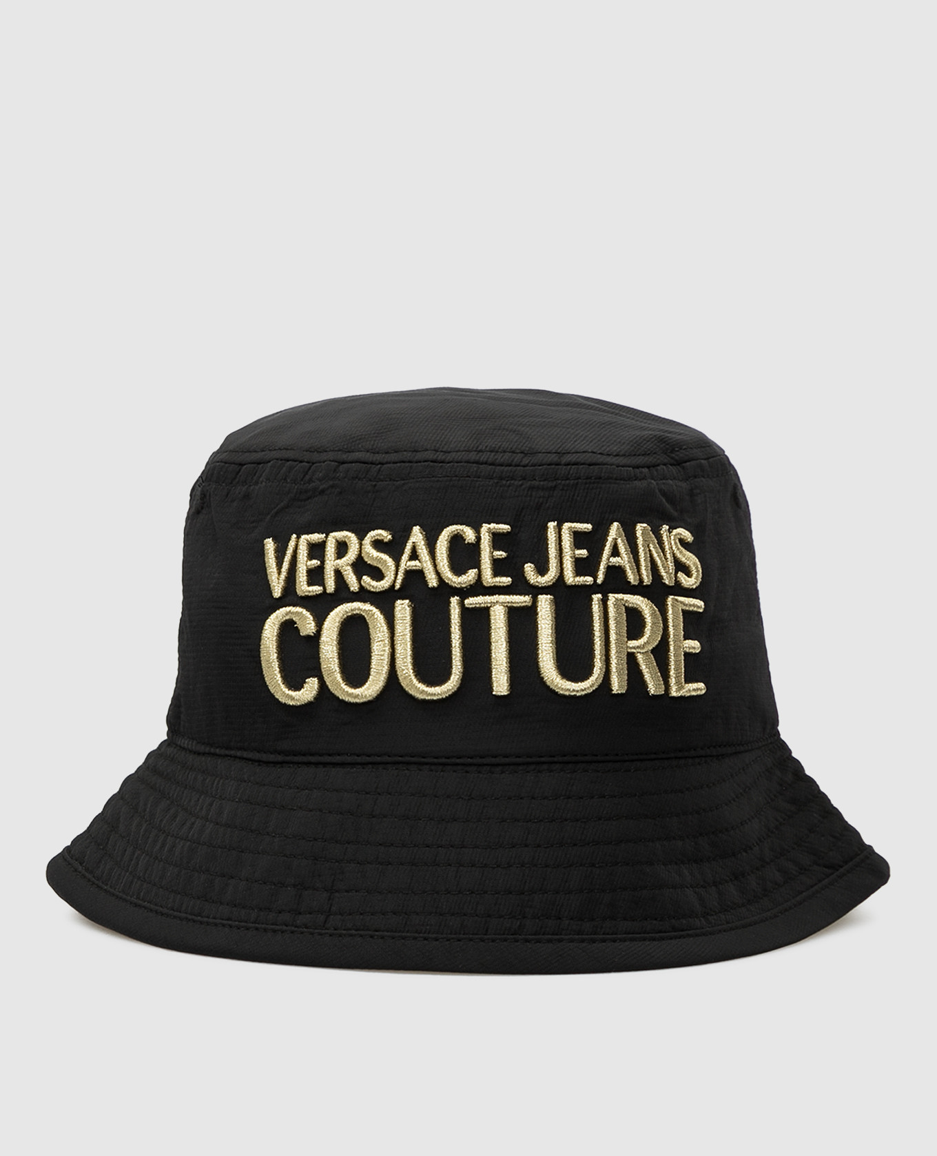 

Панама с вышивкой логотипа Versace Jeans Couture, Черный, Панамы