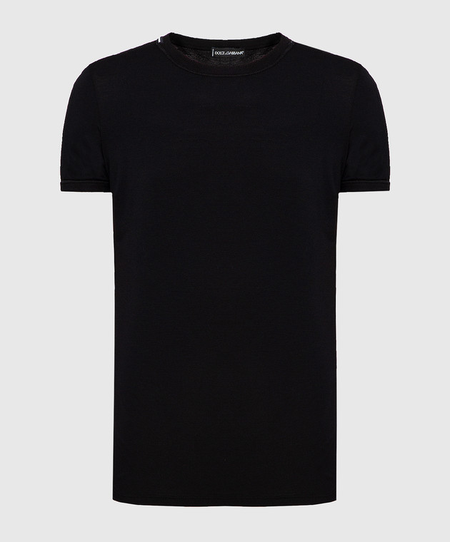 Dolce&Gabbana Черная футболка O8B01TFUGJT