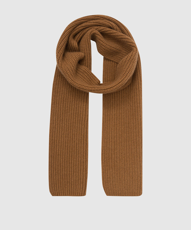 Yves Salomon Enfant Children's brown cashmere scarf 22WEA501XXCARD