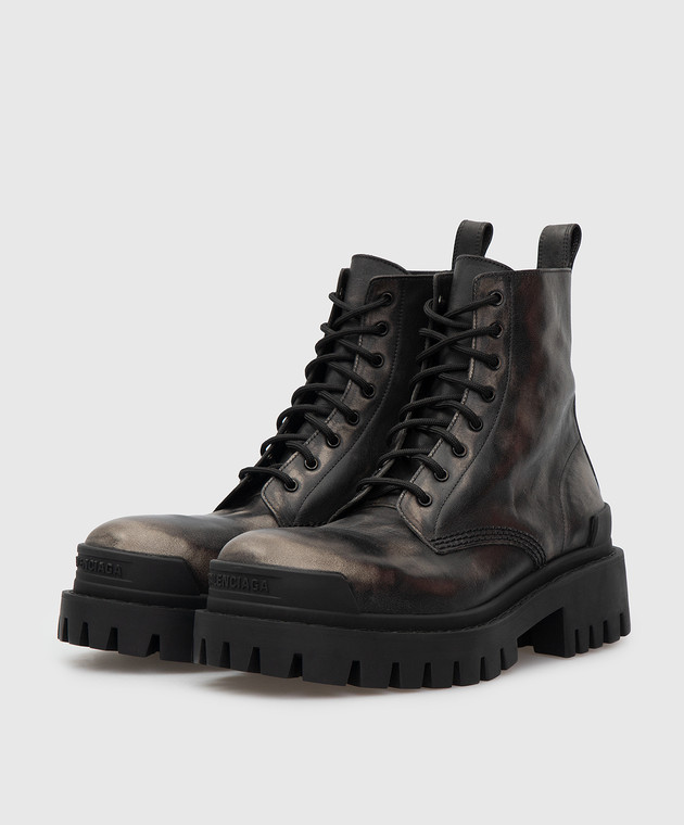 Balenciaga Ботинки Strike Bootie с эффектом потертости 670632WBCP1w изображение 3