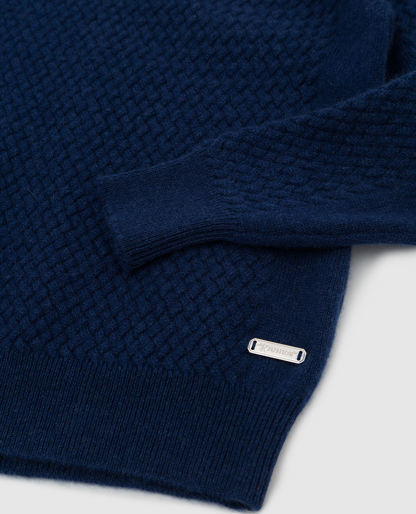Stefano Ricci Детский синий свитер из кашемира в узор KY07014D01Y17409 изображение 3