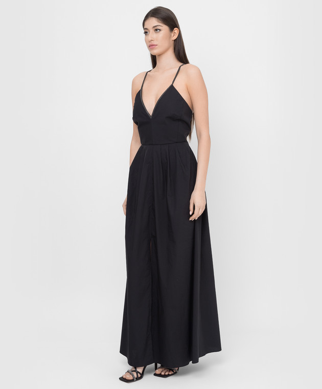 Brunello Cucinelli Черное платье с вырезом M0H93A4925 изображение 3