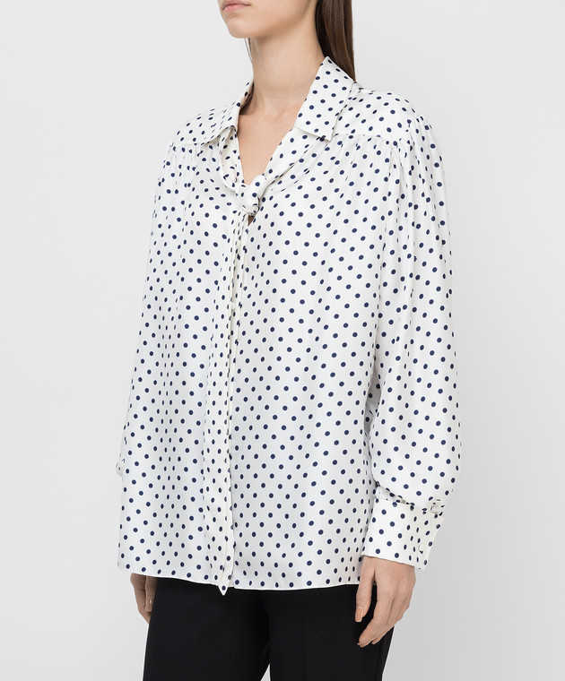 Lanvin Белая блуза из шелка RWTO601I4839 изображение 3