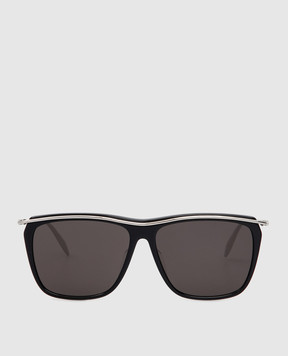 Alexander McQueen Черные солнцезащитные очки AM0143S