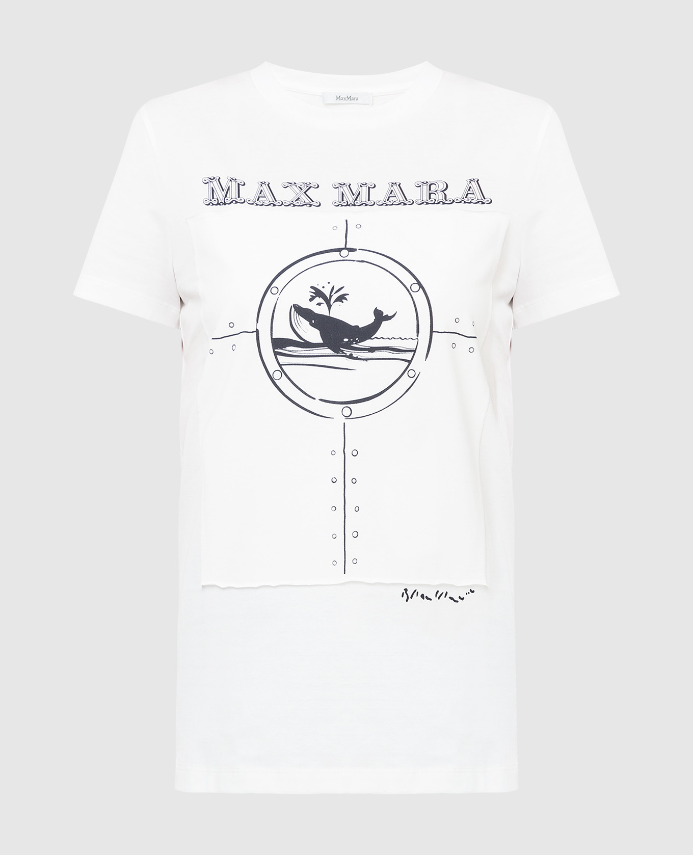 

Белая футболка Oblo с принтом Max Mara, Белый, Футболки
