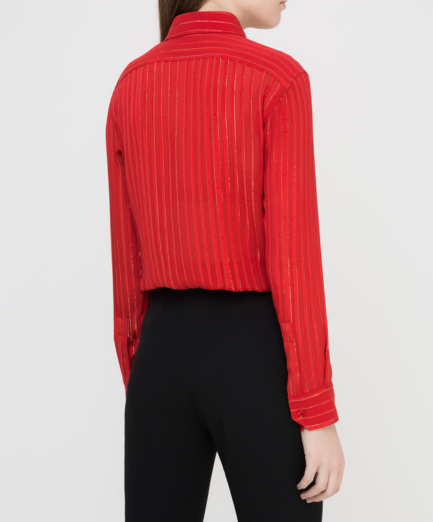 Saint Laurent Червона блуза з шовку 395733 зображення 4