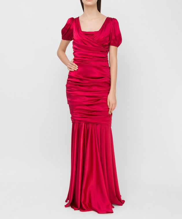 Dolce&Gabbana Red silk dress F62B2TFURAG image 2