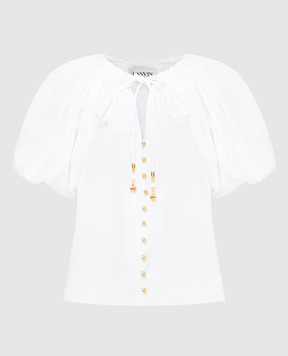 Lanvin Біла блуза з об'ємними рукавами RWTO00104408