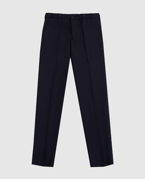Stefano Ricci Детские темно-синие брюки из шерсти Y1T0900000W807