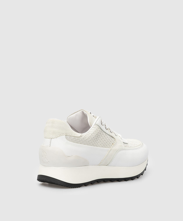 Stefano Ricci Дитячі білі кросівки зі шкіри пітона YRU15G8012PTSDVT зображення 3