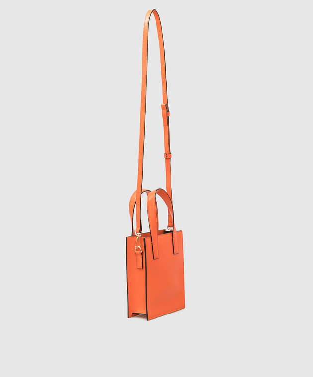 Babe Pay Pls Оранжевая кожаная сумка-тоут MINIBAGRETTANGO изображение 3