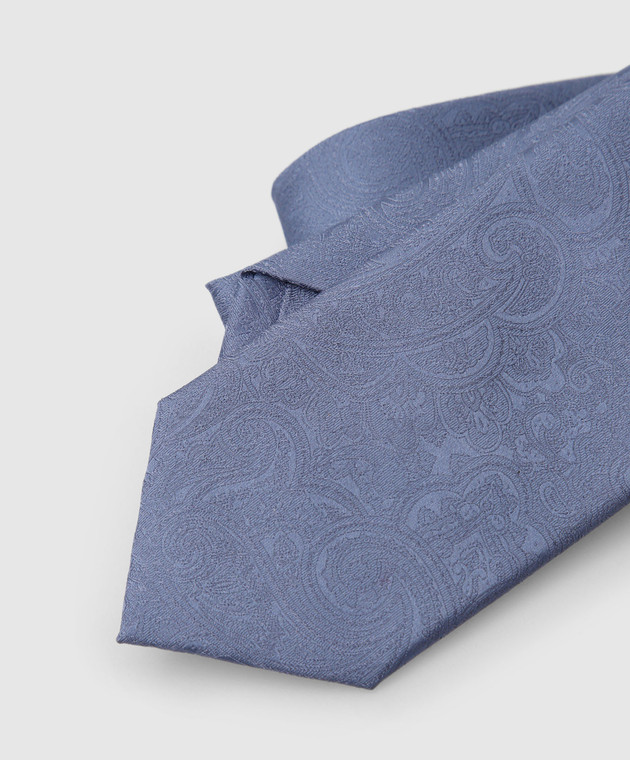Stefano Ricci Children's silk light blue jacquard tie YCCX94102 image 3